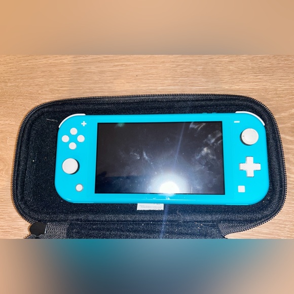 Switch Lite with Animal Crossing Case